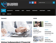 Tablet Screenshot of eden-investments.com